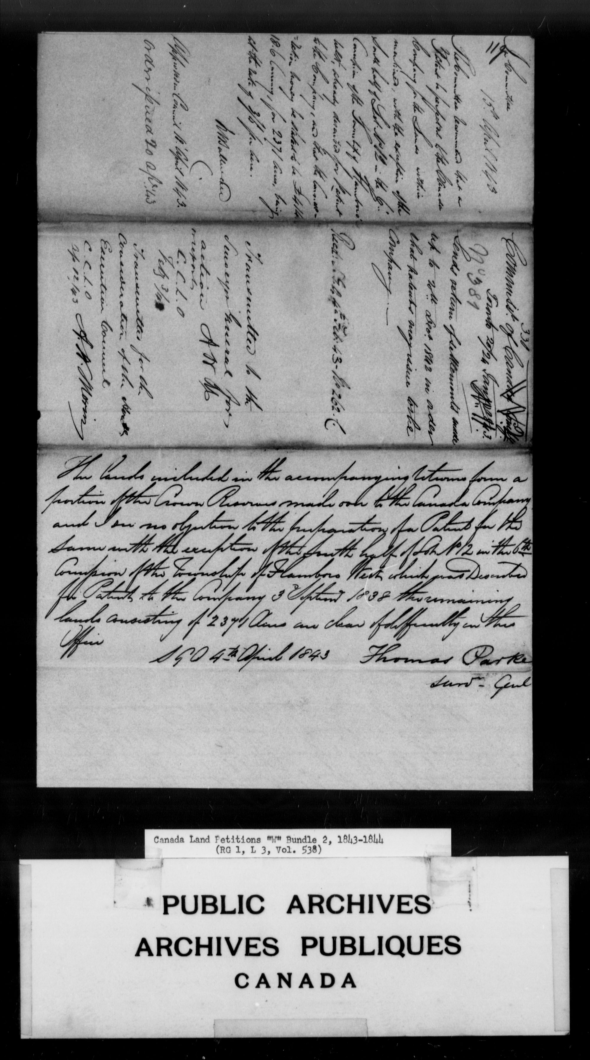 Title: Upper Canada Land Petitions (1763-1865) - Mikan Number: 205131 - Microform: c-2961
