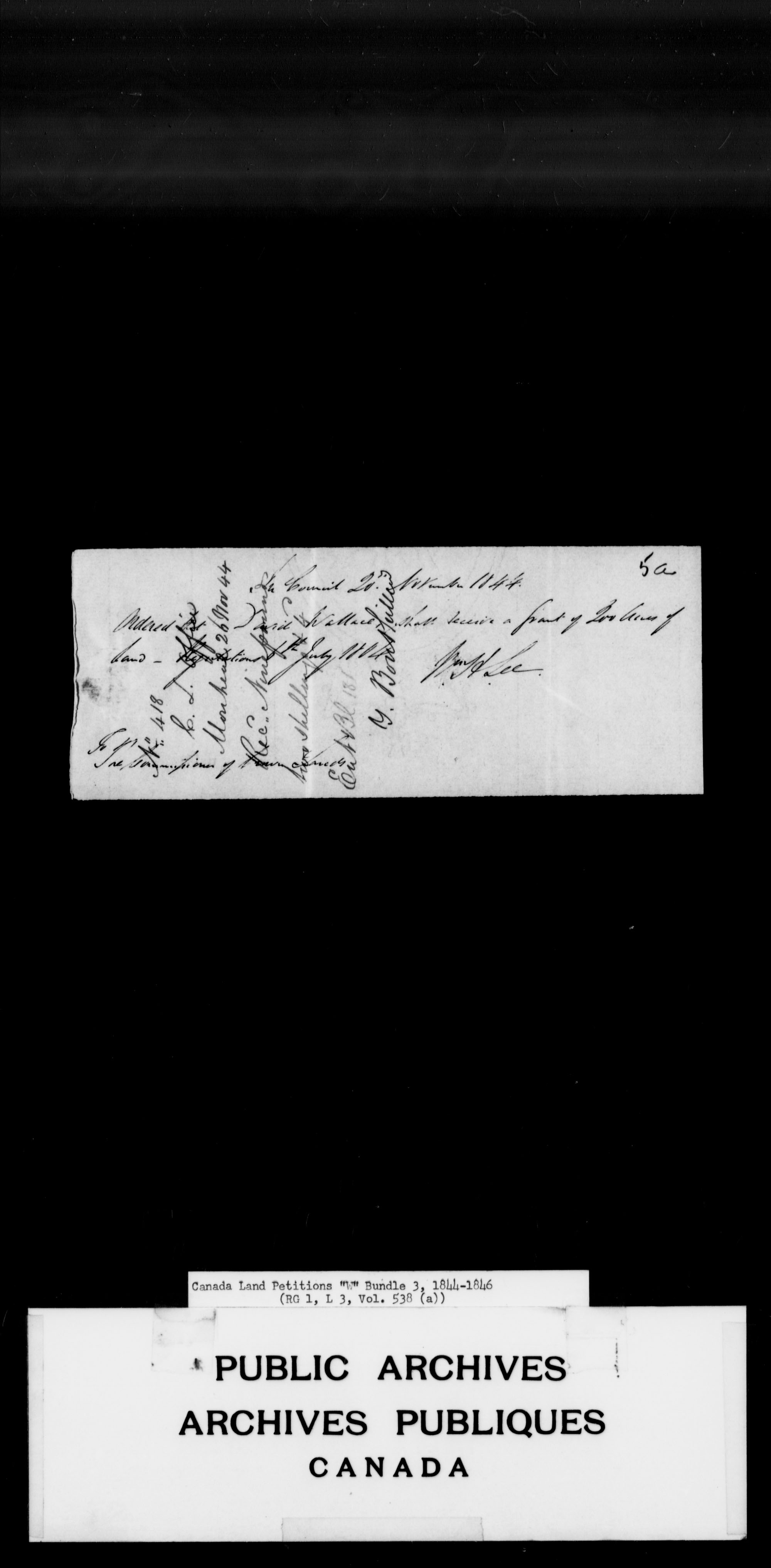 Title: Upper Canada Land Petitions (1763-1865) - Mikan Number: 205131 - Microform: c-2962