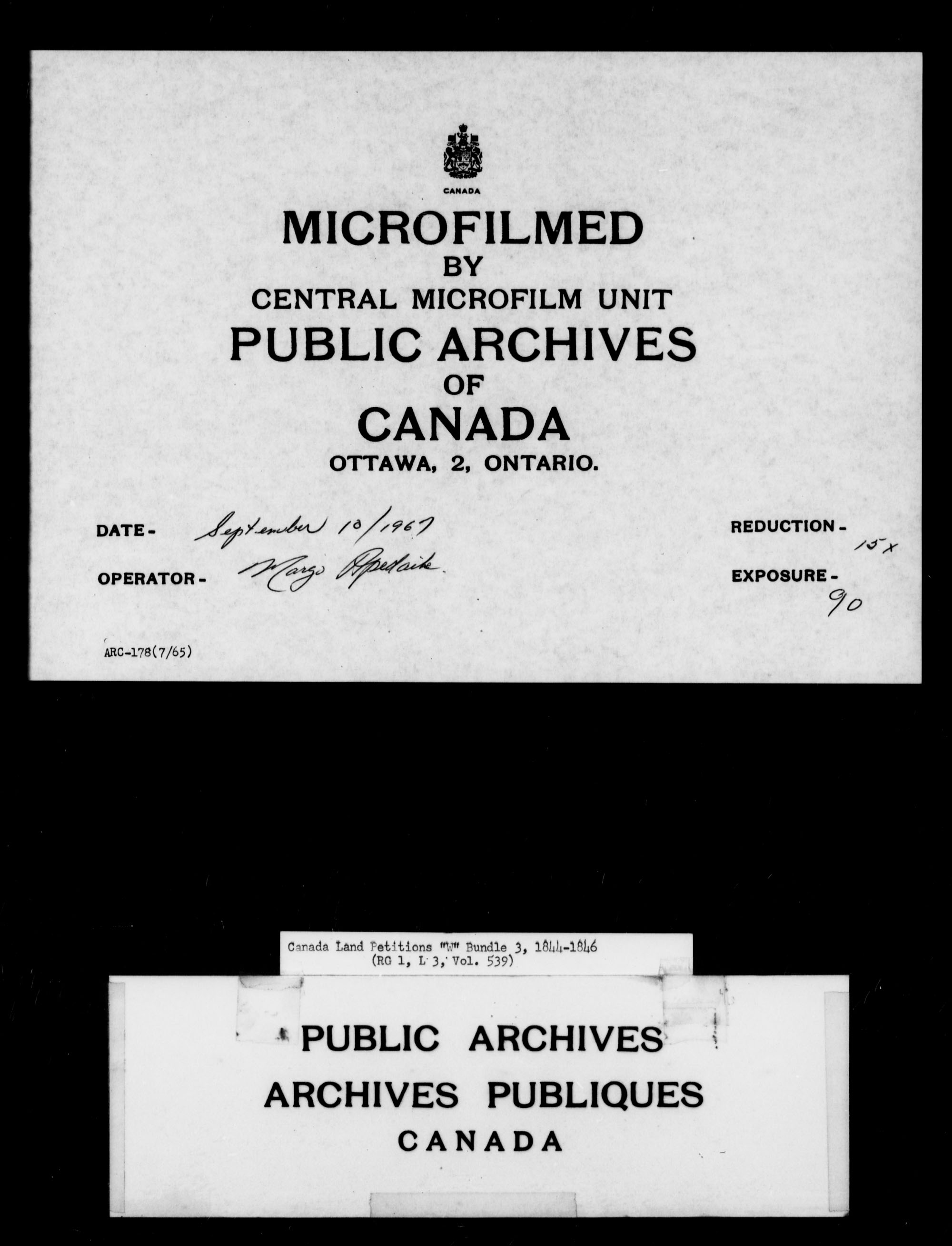 Titre : Demandes de terres du Haut-Canada (1763-1865) - N d'enregistrement Mikan : 205131 - Microforme : c-2963