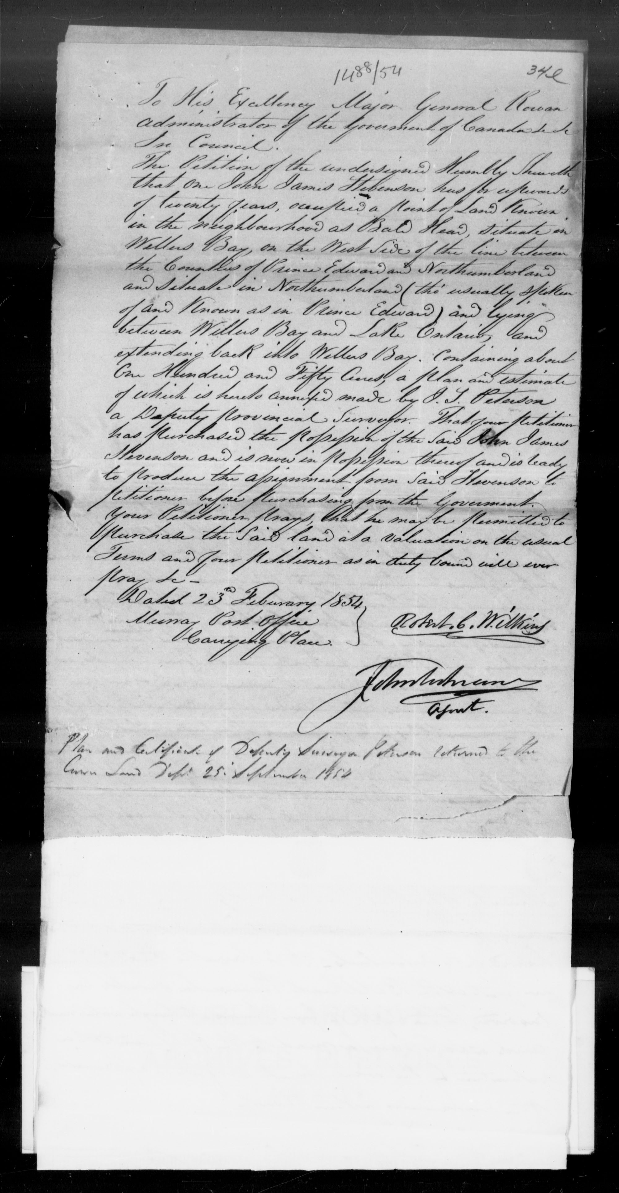 Titre : Demandes de terres du Haut-Canada (1763-1865) - N d'enregistrement Mikan : 205131 - Microforme : c-2965