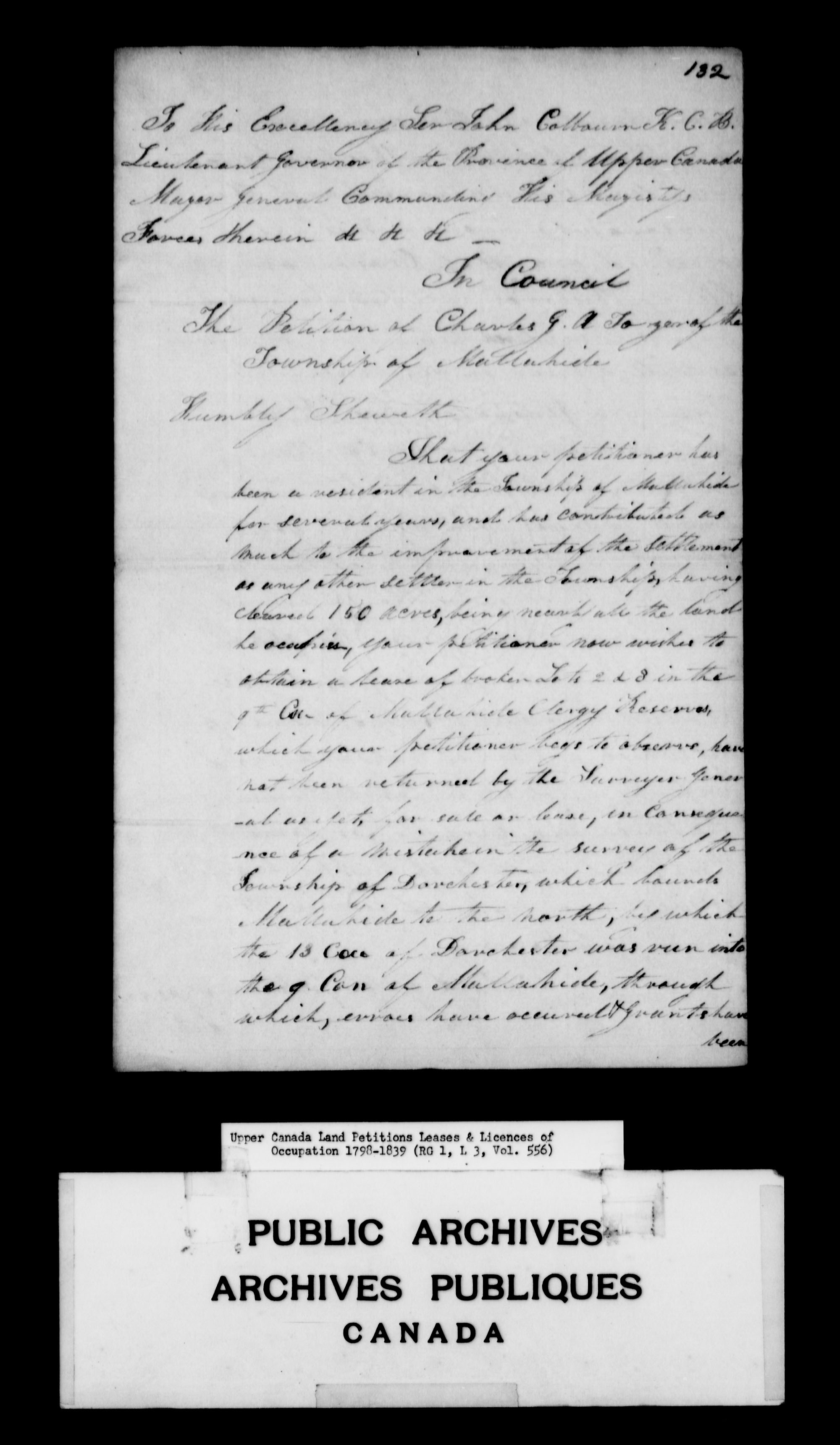 Title: Upper Canada Land Petitions (1763-1865) - Mikan Number: 205131 - Microform: c-2983